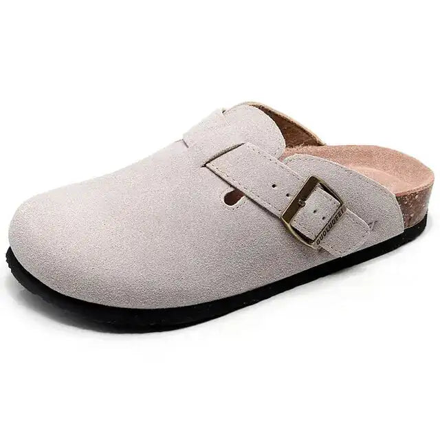 Baotou Women Closed Toe Cork Slippers,Comfort Women Shoes - MaribelaShop2