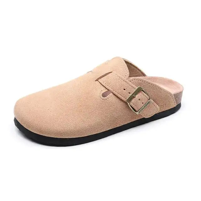Baotou Women Closed Toe Cork Slippers,Comfort Women Shoes - MaribelaShop2