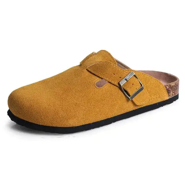 Baotou Women Closed Toe Cork Slippers,Comfort Women Shoes - MaribelaShop2