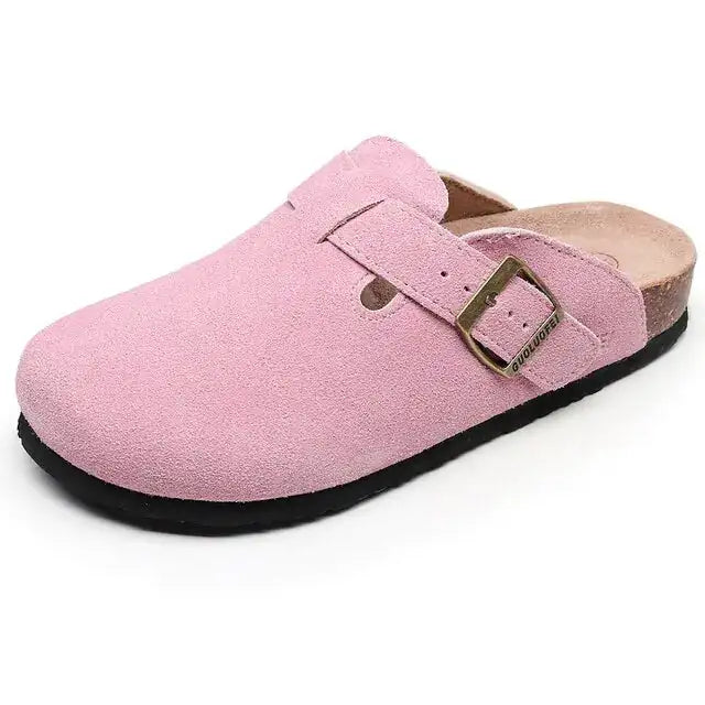 Baotou Women Closed Toe Cork Slippers,Comfort Women Shoes - MaribelaShop2