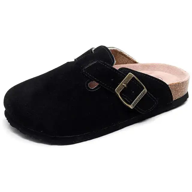 Baotou Women Closed Toe Cork Slippers,Comfort Women Shoes - MaribelaShop2