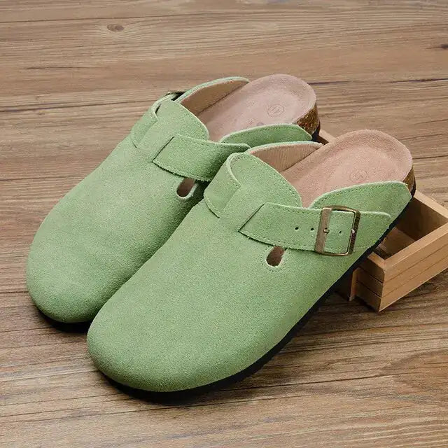 Baotou Women Closed Toe Cork Slippers,Comfort Women Shoes - MaribelaShop2