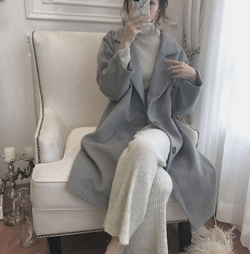 Women spring and winter korean Style loose casual high waist pendant knit wide leg pants women - MaribelaShop2