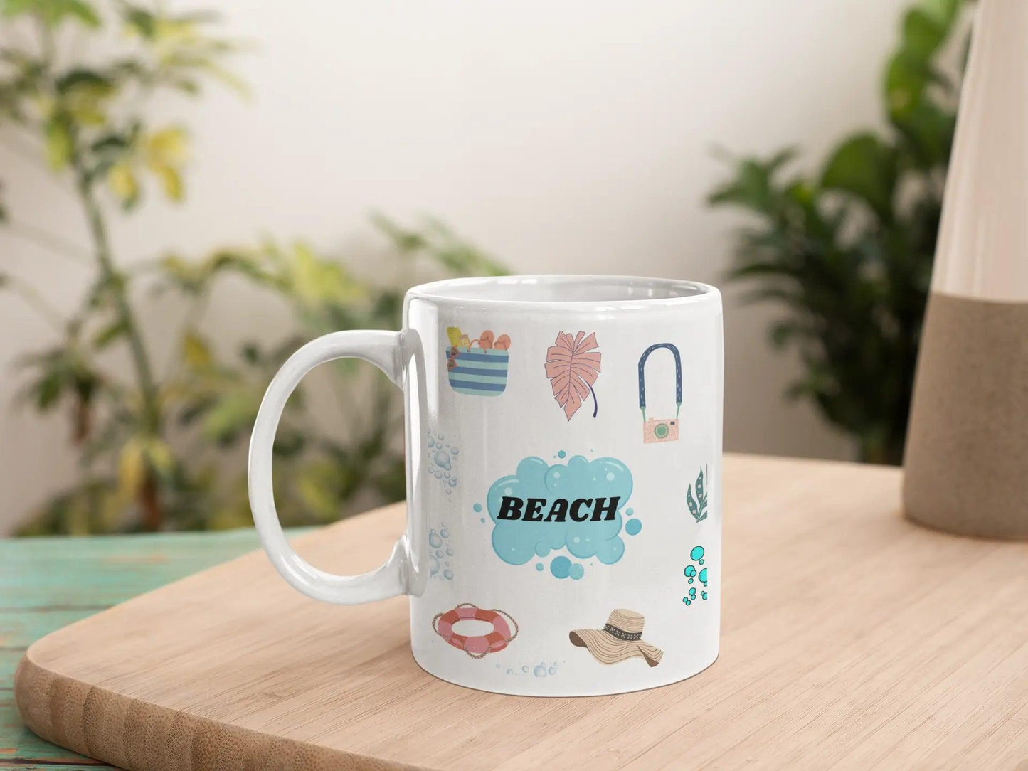 Custom Beach Design Mug, Gift Ceramic Mug,11oz - MaribelaShop2