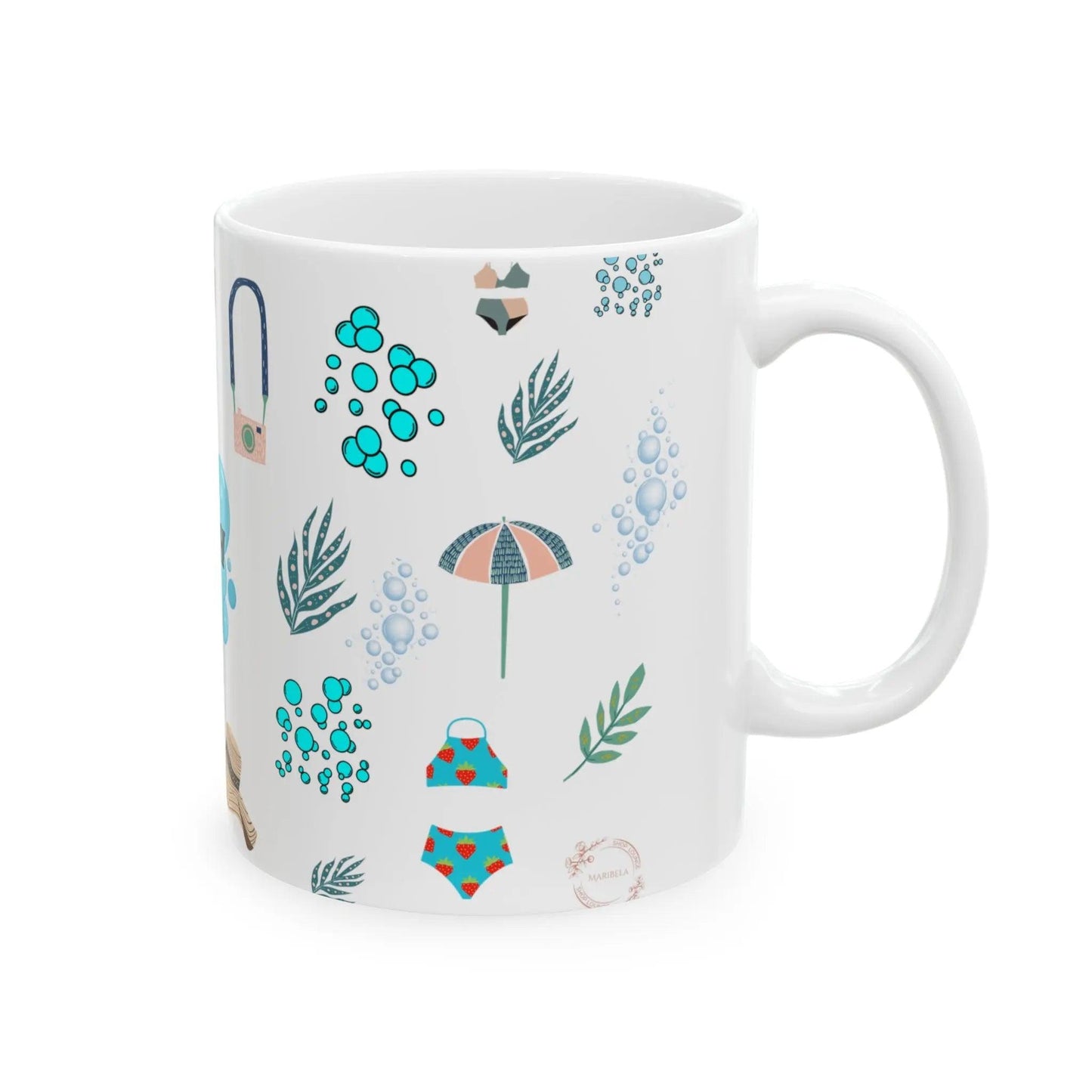Custom Beach Design Mug, Gift Ceramic Mug,11oz - MaribelaShop2