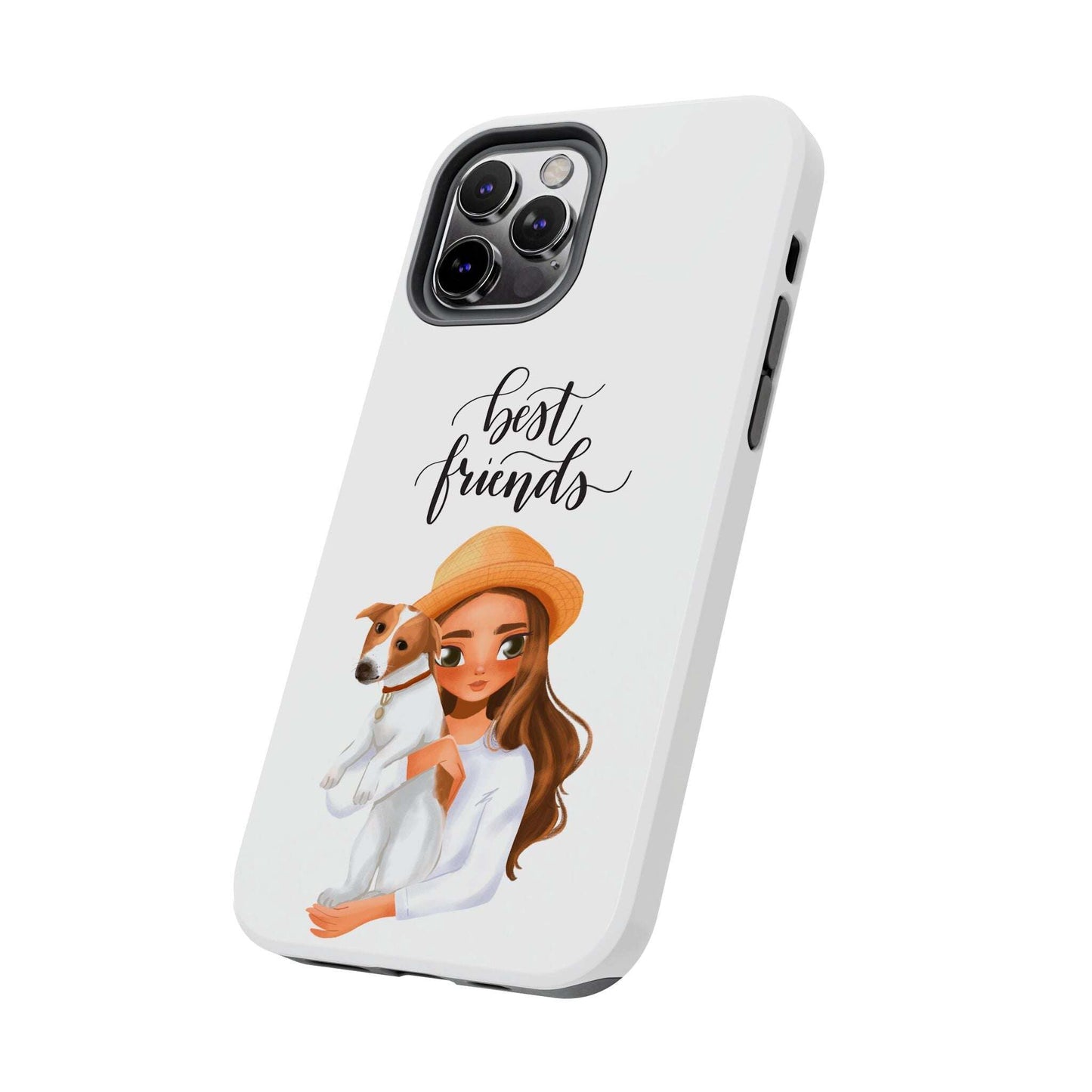 Custom Best Friend, Girl/ Dog Design Tough Phone Cases - MaribelaShop2