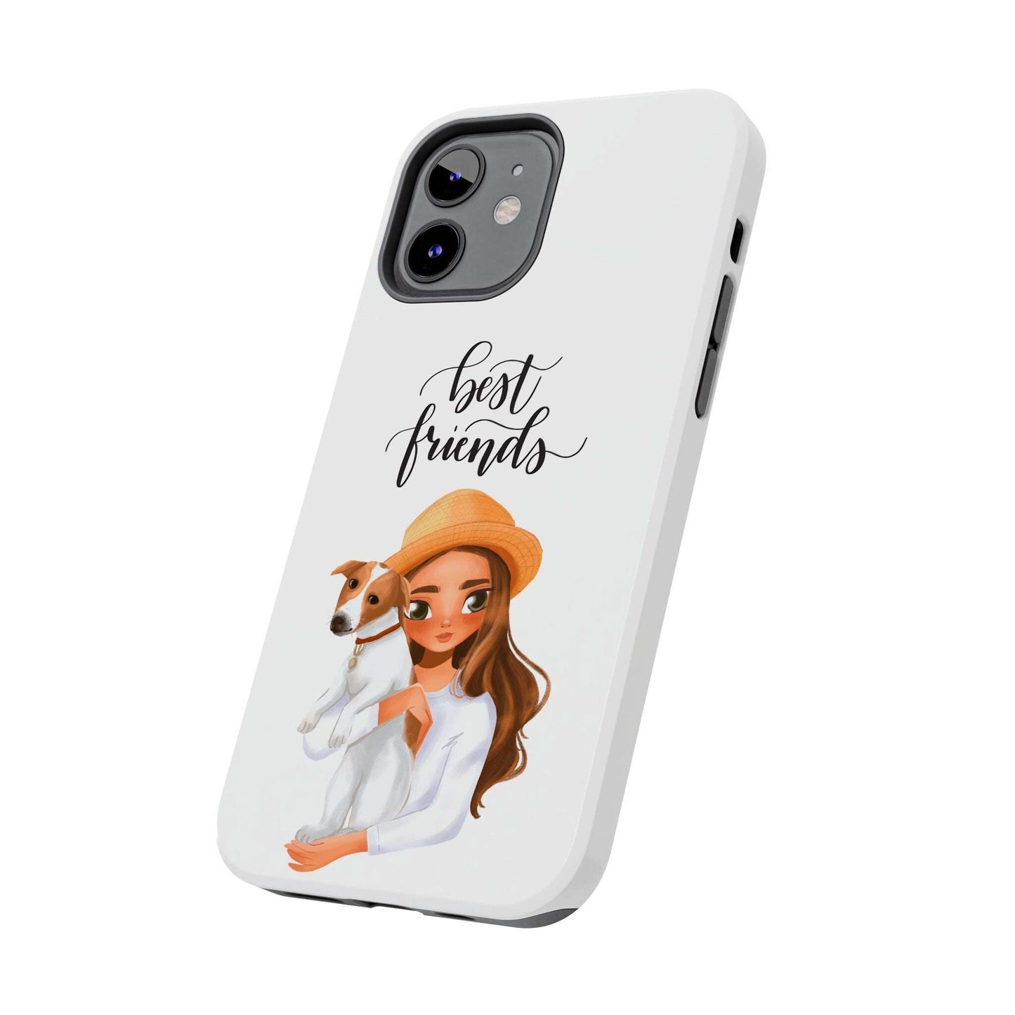 Custom Best Friend, Girl/ Dog Design Tough Phone Cases - MaribelaShop2