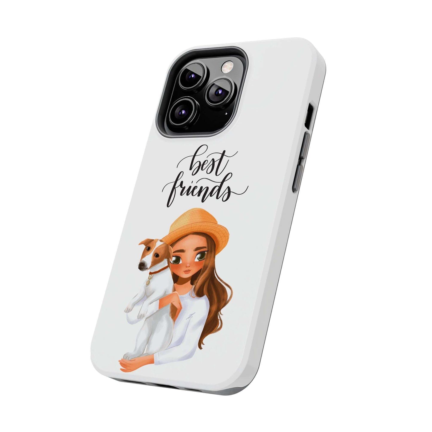 Custom Best Friend, Girl/ Dog Design Tough Phone Cases - MaribelaShop2