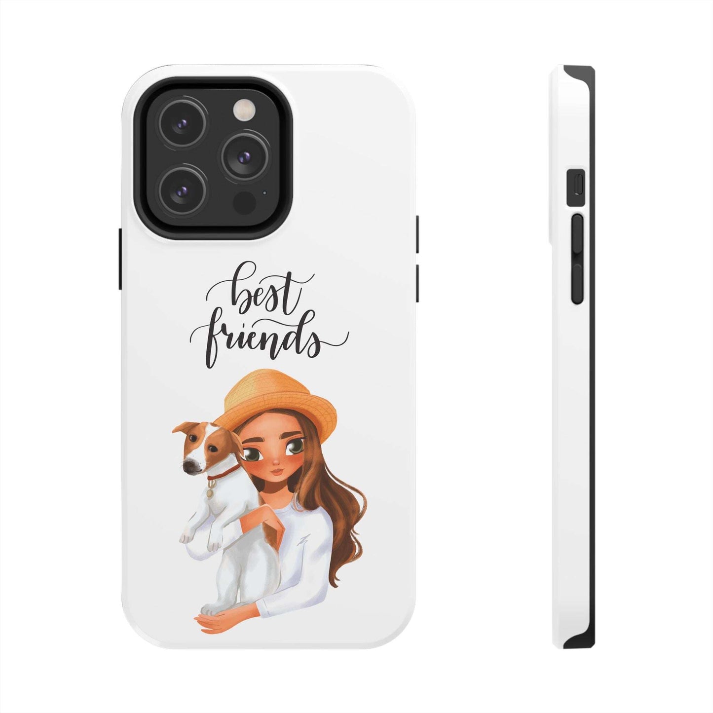 Custom Best Friend, Girl/ Dog Design Tough Phone Cases - MaribelaShop2
