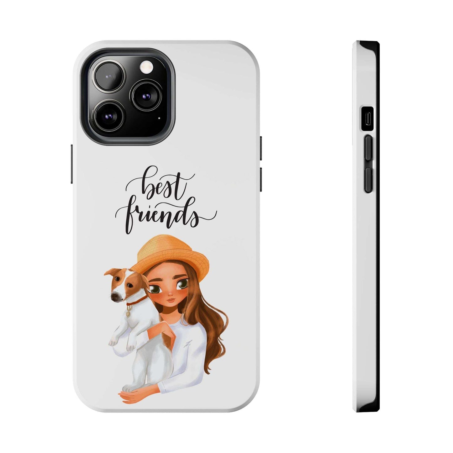 Custom Best Friend, Girl/ Dog Design Tough Phone Cases - MaribelaShop2