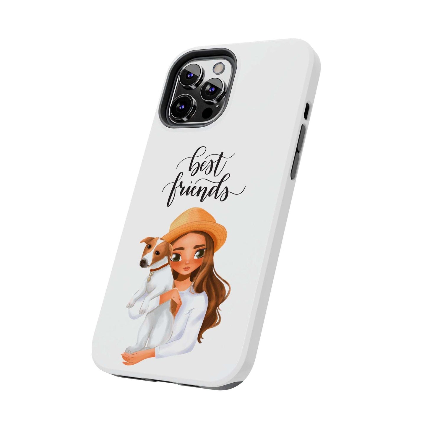 Custom Best Friend, Girl/ Dog Design Tough Phone Cases - MaribelaShop2