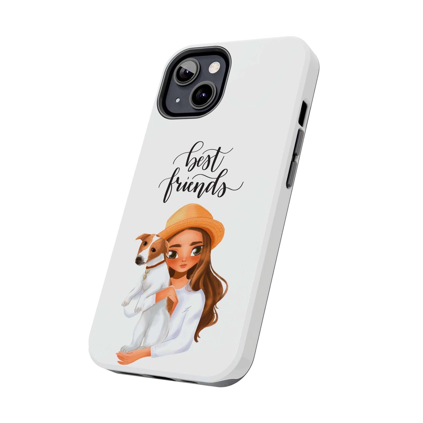 Custom Best Friend, Girl/ Dog Design Tough Phone Cases - MaribelaShop2