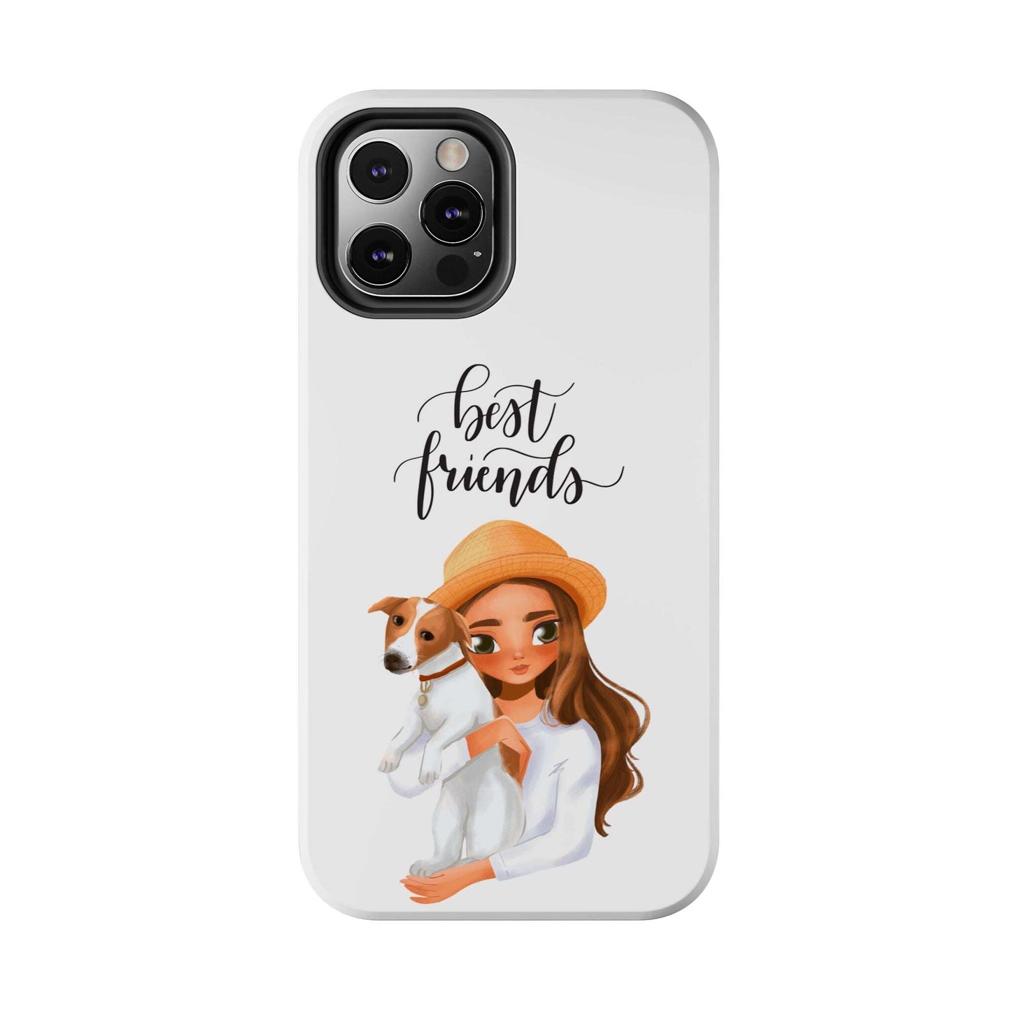 Custom Best Friend, Girl/ Dog Design Tough Phone Cases - MaribelaShop2
