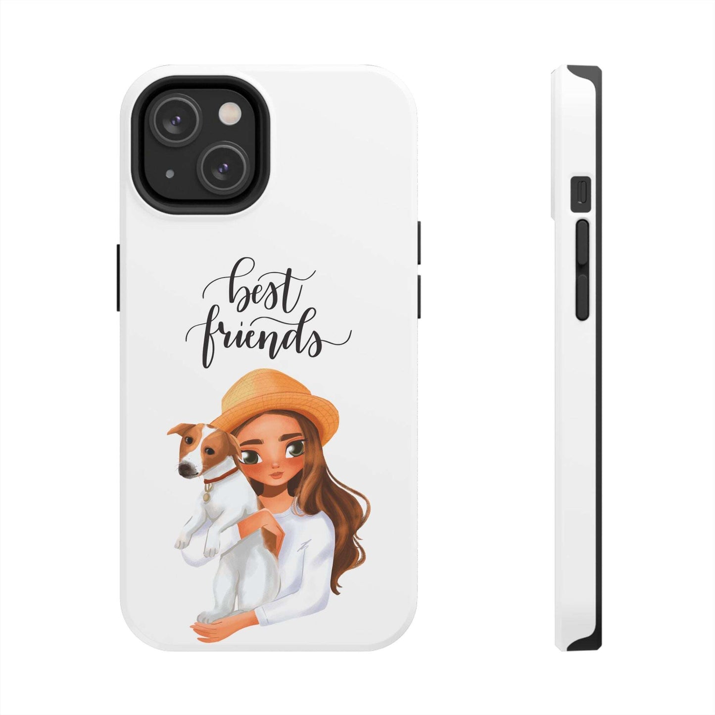Custom Best Friend, Girl/ Dog Design Tough Phone Cases - MaribelaShop2