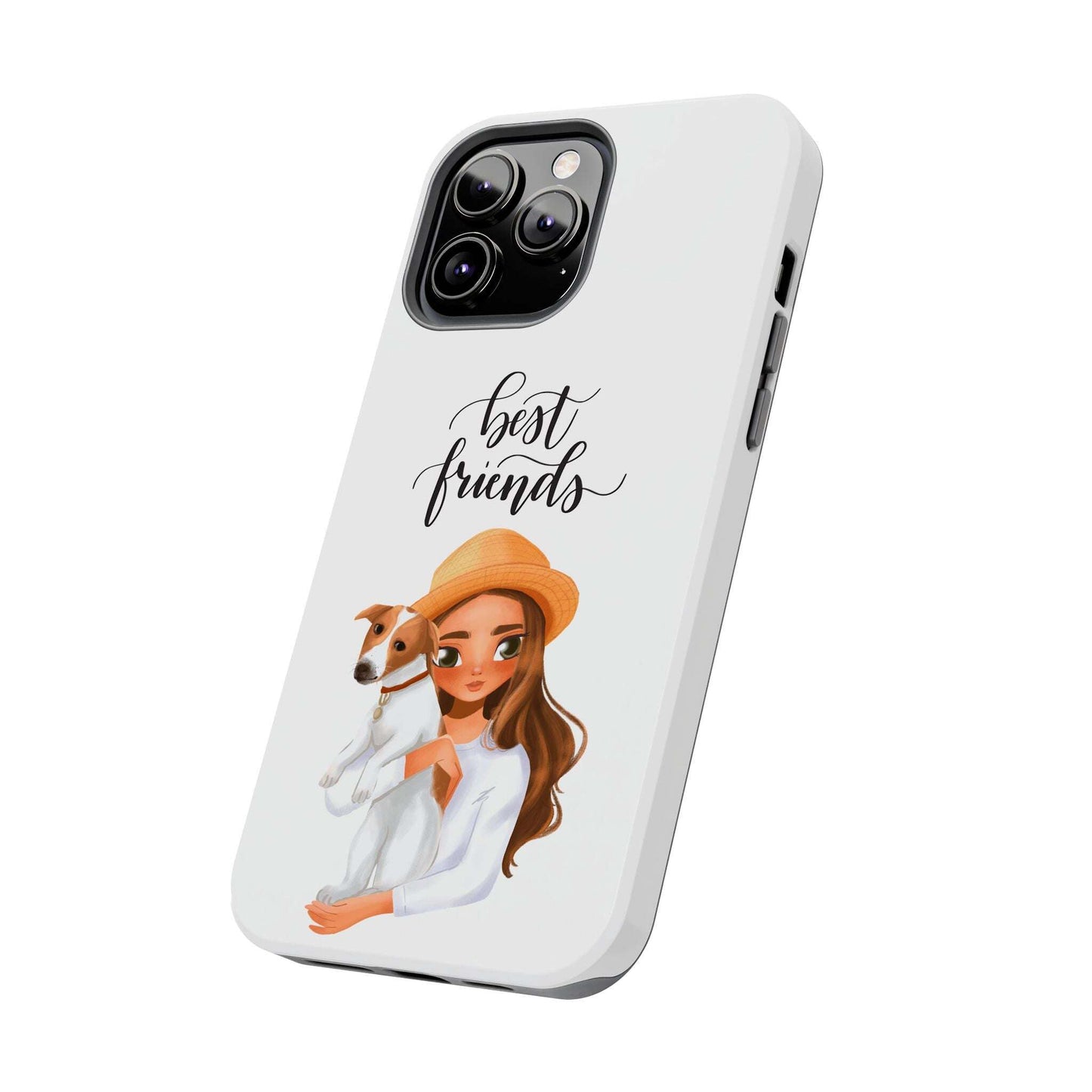 Custom Best Friend, Girl/ Dog Design Tough Phone Cases - MaribelaShop2