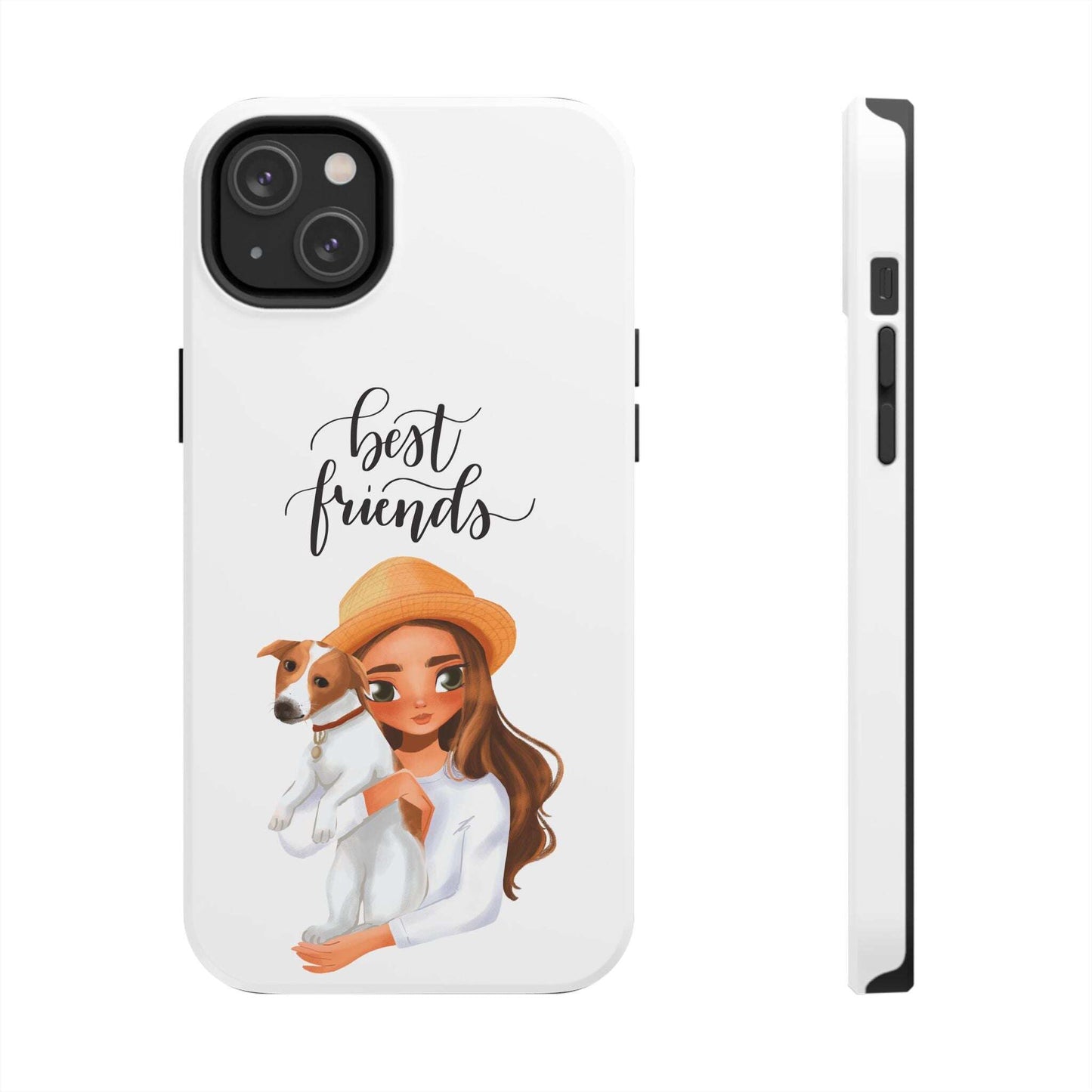 Custom Best Friend, Girl/ Dog Design Tough Phone Cases - MaribelaShop2