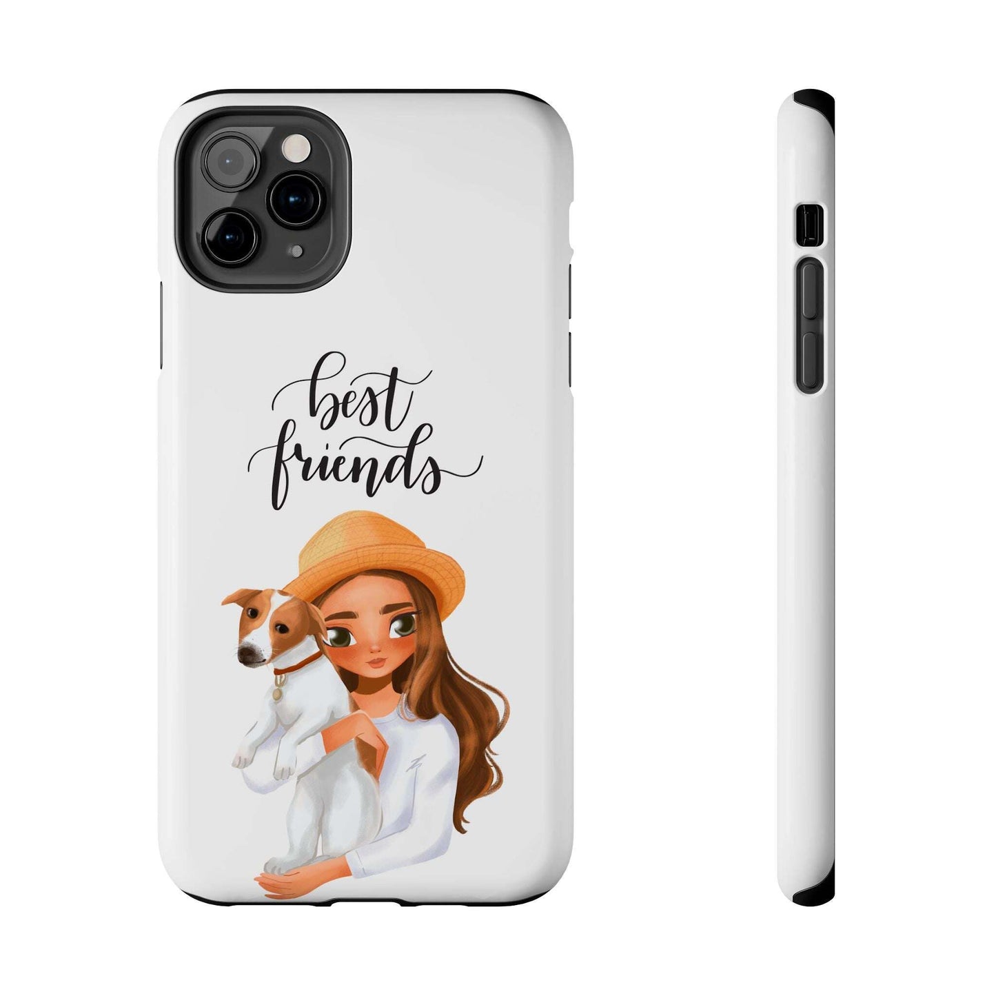 Custom Best Friend, Girl/ Dog Design Tough Phone Cases - MaribelaShop2