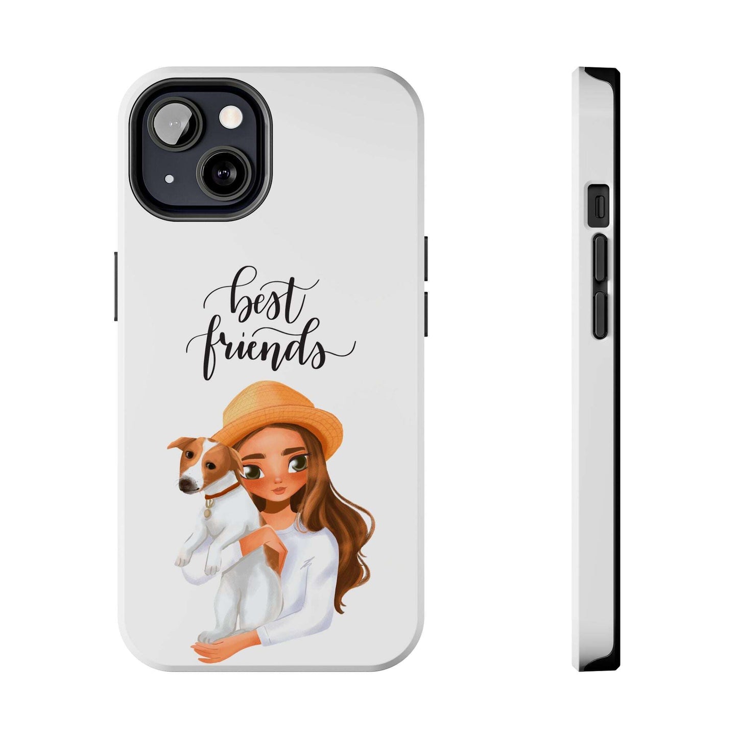 Custom Best Friend, Girl/ Dog Design Tough Phone Cases - MaribelaShop2