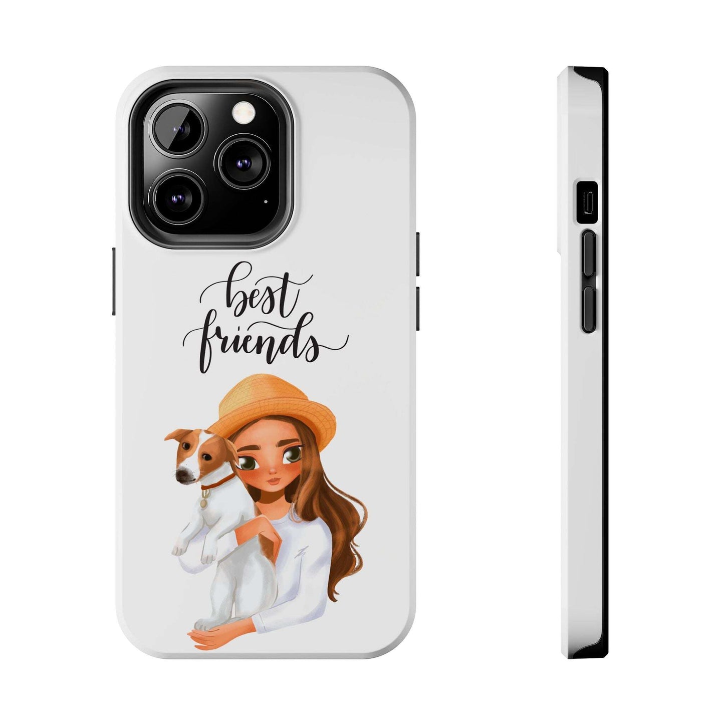 Custom Best Friend, Girl/ Dog Design Tough Phone Cases - MaribelaShop2