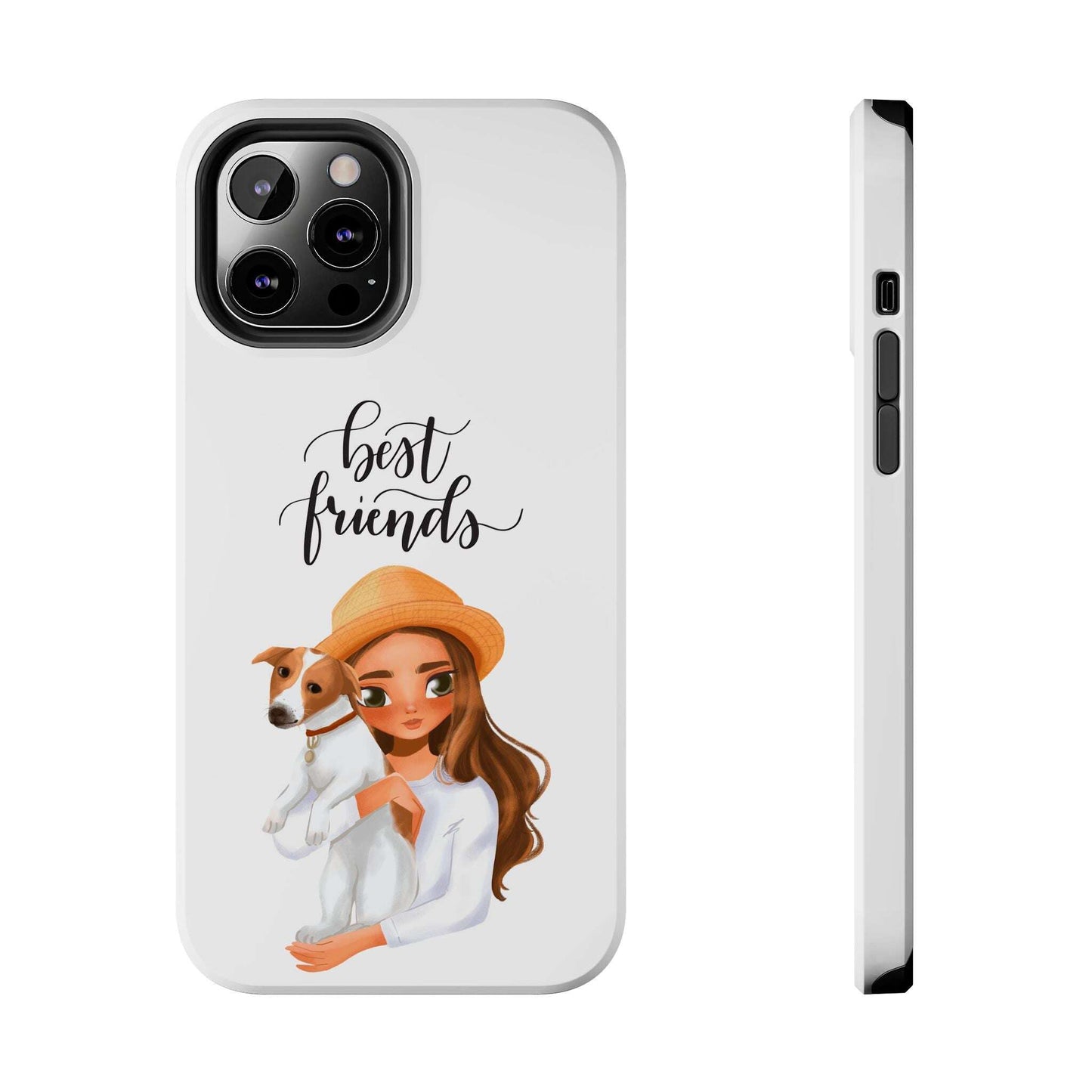 Custom Best Friend, Girl/ Dog Design Tough Phone Cases - MaribelaShop2
