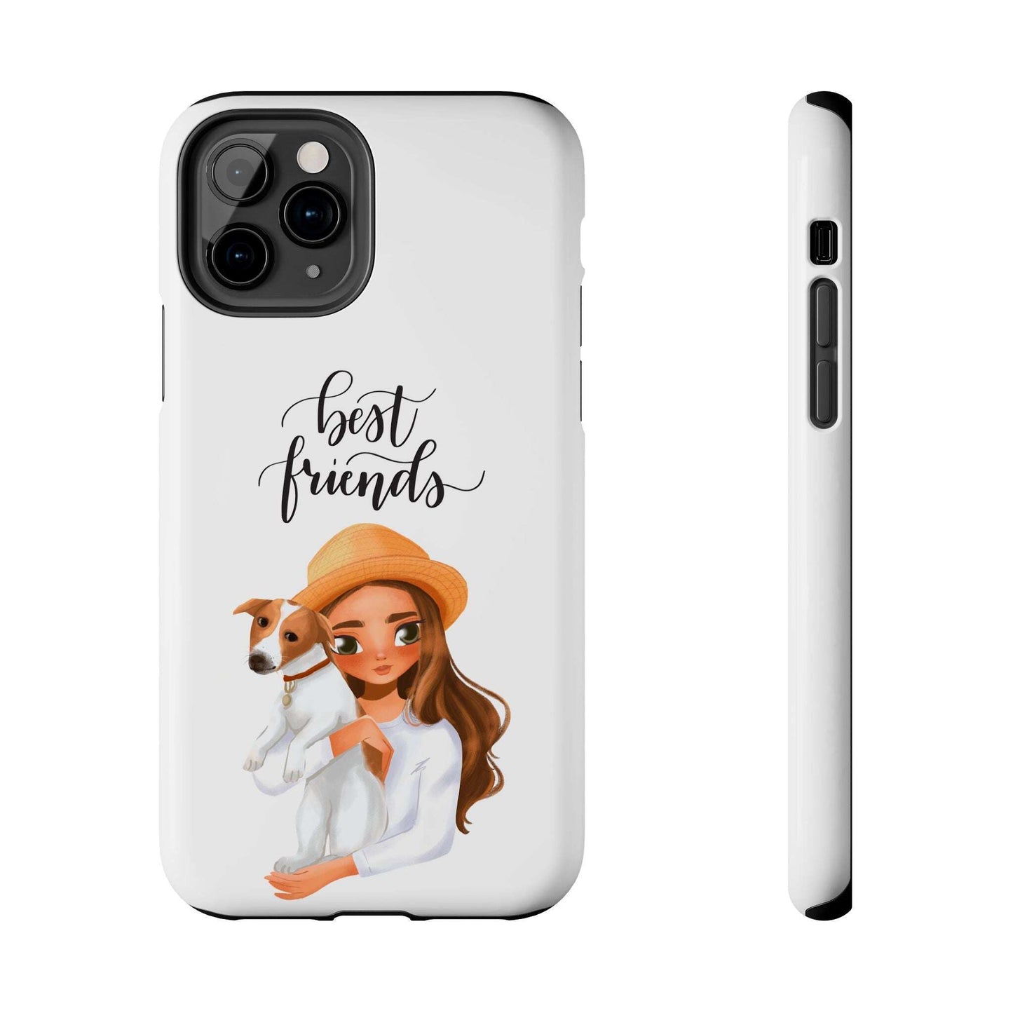 Custom Best Friend, Girl/ Dog Design Tough Phone Cases - MaribelaShop2