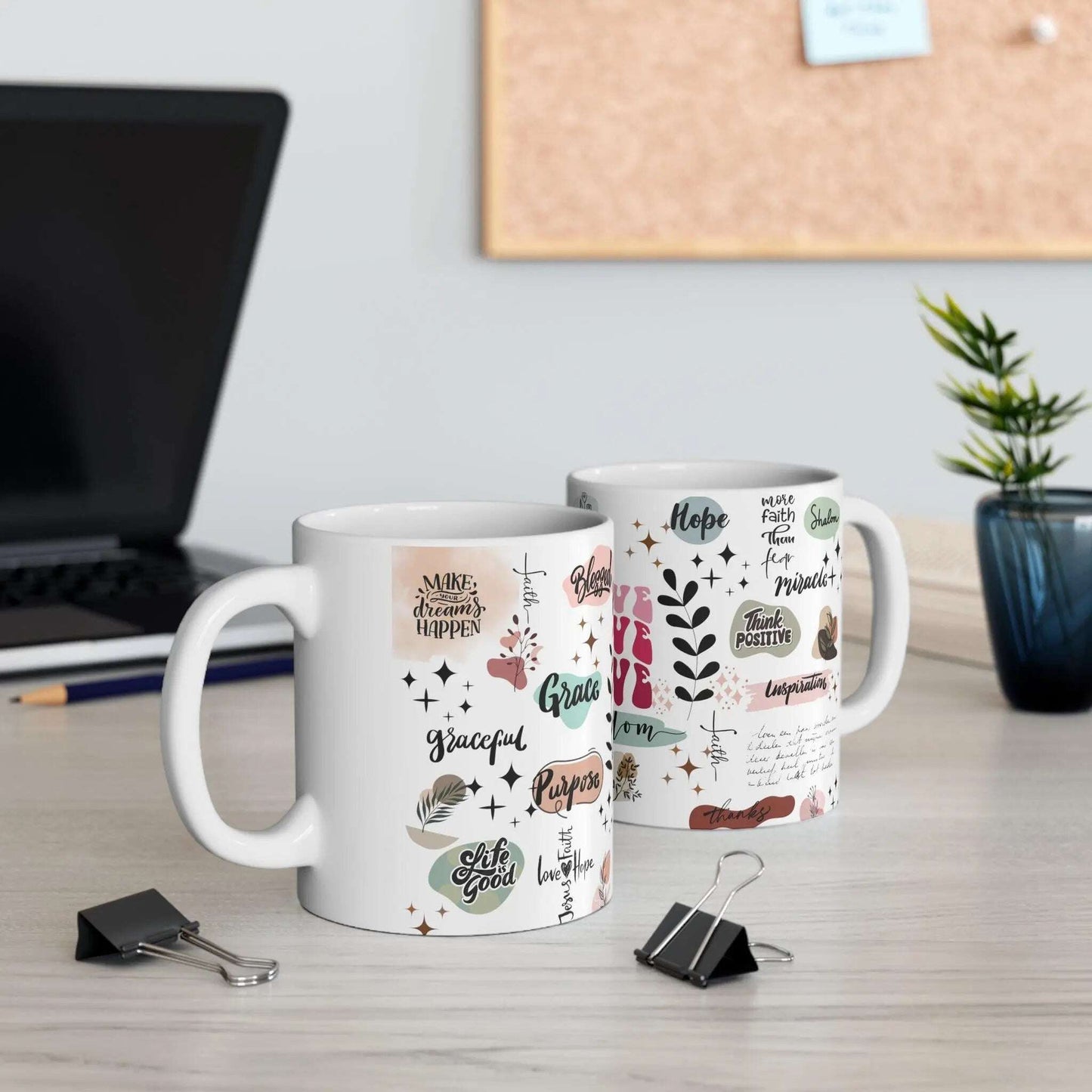 Custom, Daily Reminder Mug for Coffee, Warm mug, Gift, Ceramic Coffee Cups, 11 Oz - MaribelaShop2