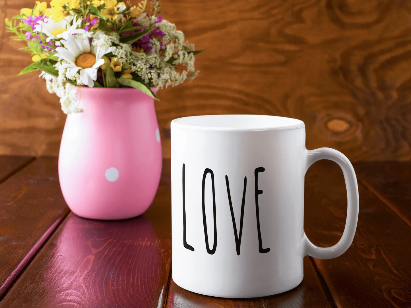 Custom Mug Love Design , Positive Inspirational Mug, Gift For Wife,Special Gift For Mom, Birthday Gift Ceramic Mug 11oz - MaribelaShop2