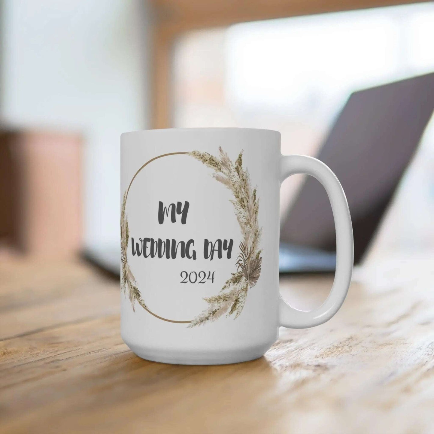 Custom mug Wedding Day Design ,Gift for Mom, Personalized Mug Perfect Gift For Friends ,15oz - MaribelaShop2