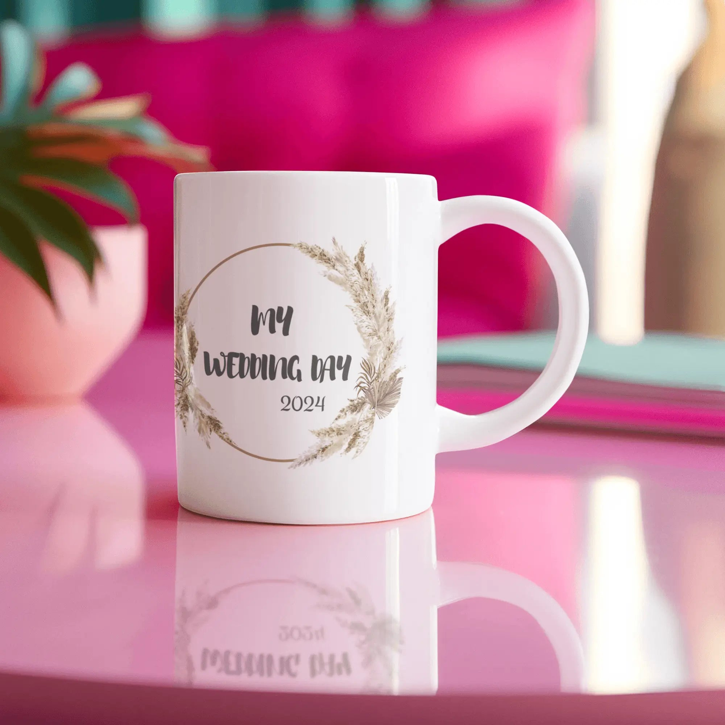 Custom mug Wedding Day Design ,Gift for Mom, Personalized Mug Perfect Gift For Friends ,15oz - MaribelaShop2