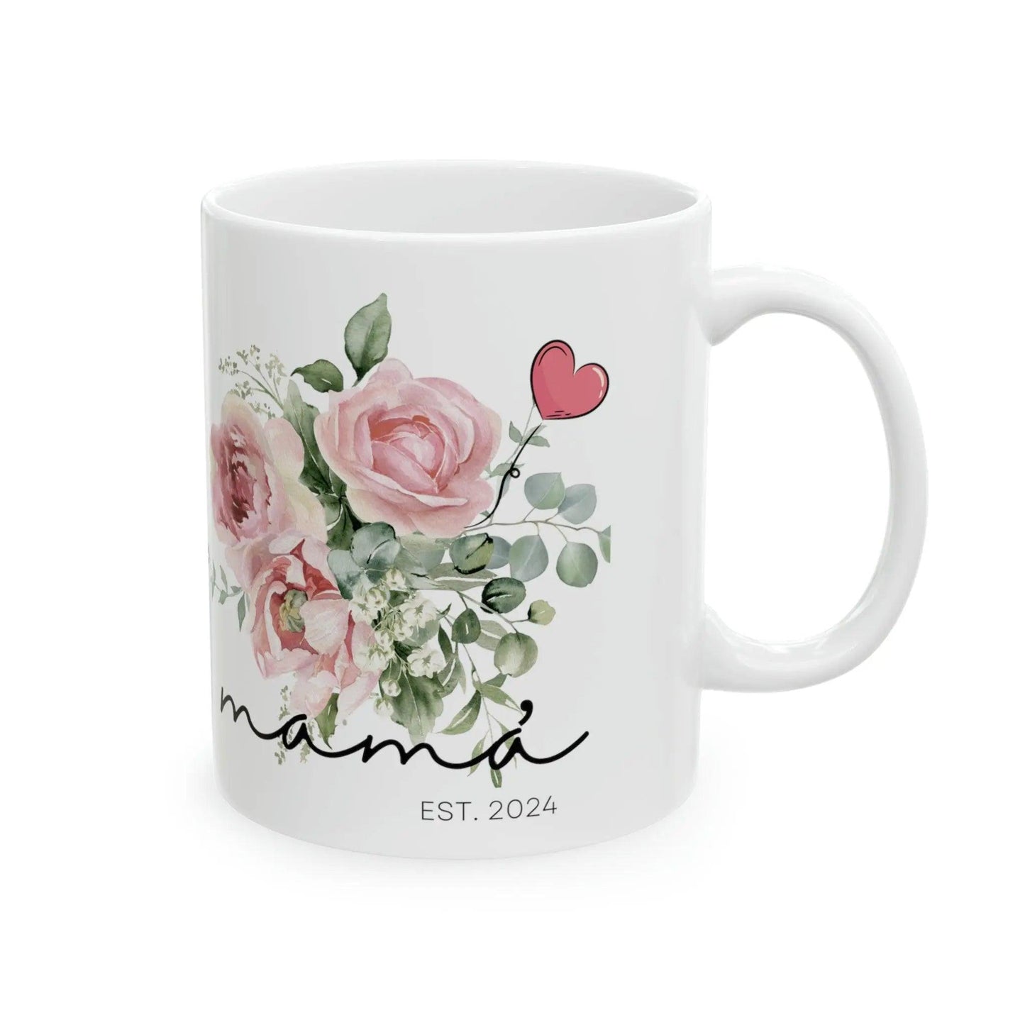 Customized,Mug, Mom Gift, Sister Gift ,Floral Ceramic Coffee Mug, 11oz. - MaribelaShop2