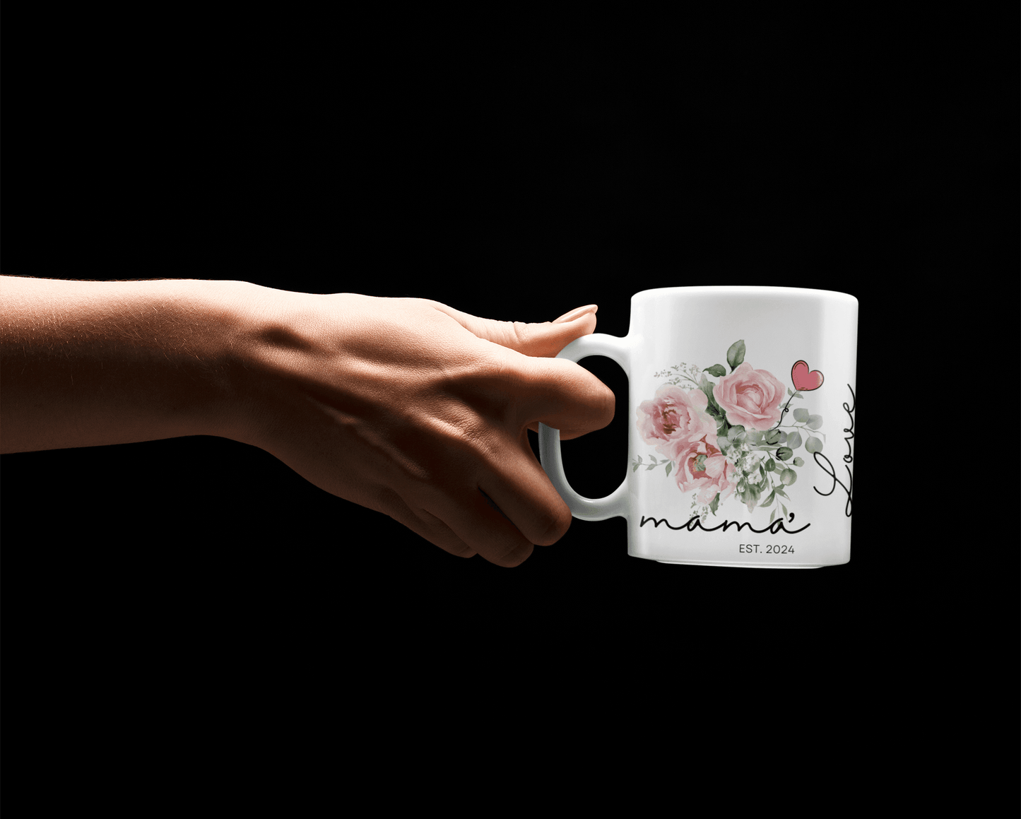 Customized,Mug, Mom Gift, Sister Gift ,Floral Ceramic Coffee Mug, 11oz. - MaribelaShop2