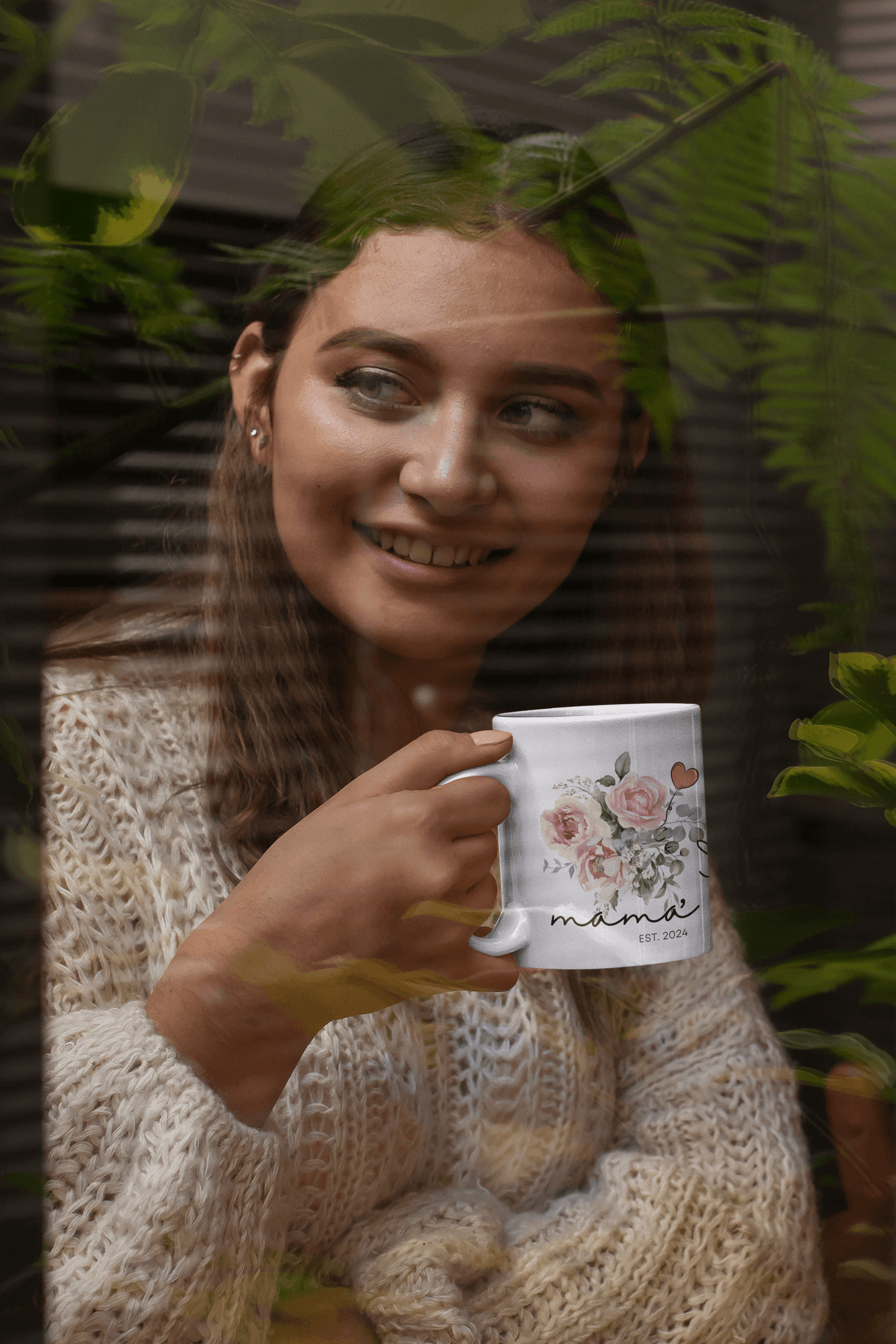 Customized,Mug, Mom Gift, Sister Gift ,Floral Ceramic Coffee Mug, 11oz. - MaribelaShop2