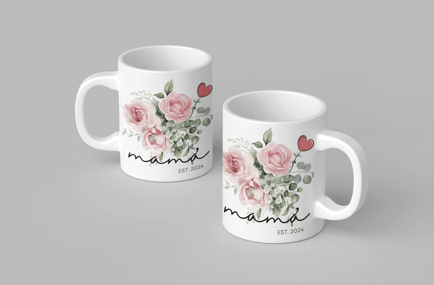 Customized,Mug, Mom Gift, Sister Gift ,Floral Ceramic Coffee Mug, 11oz. - MaribelaShop2