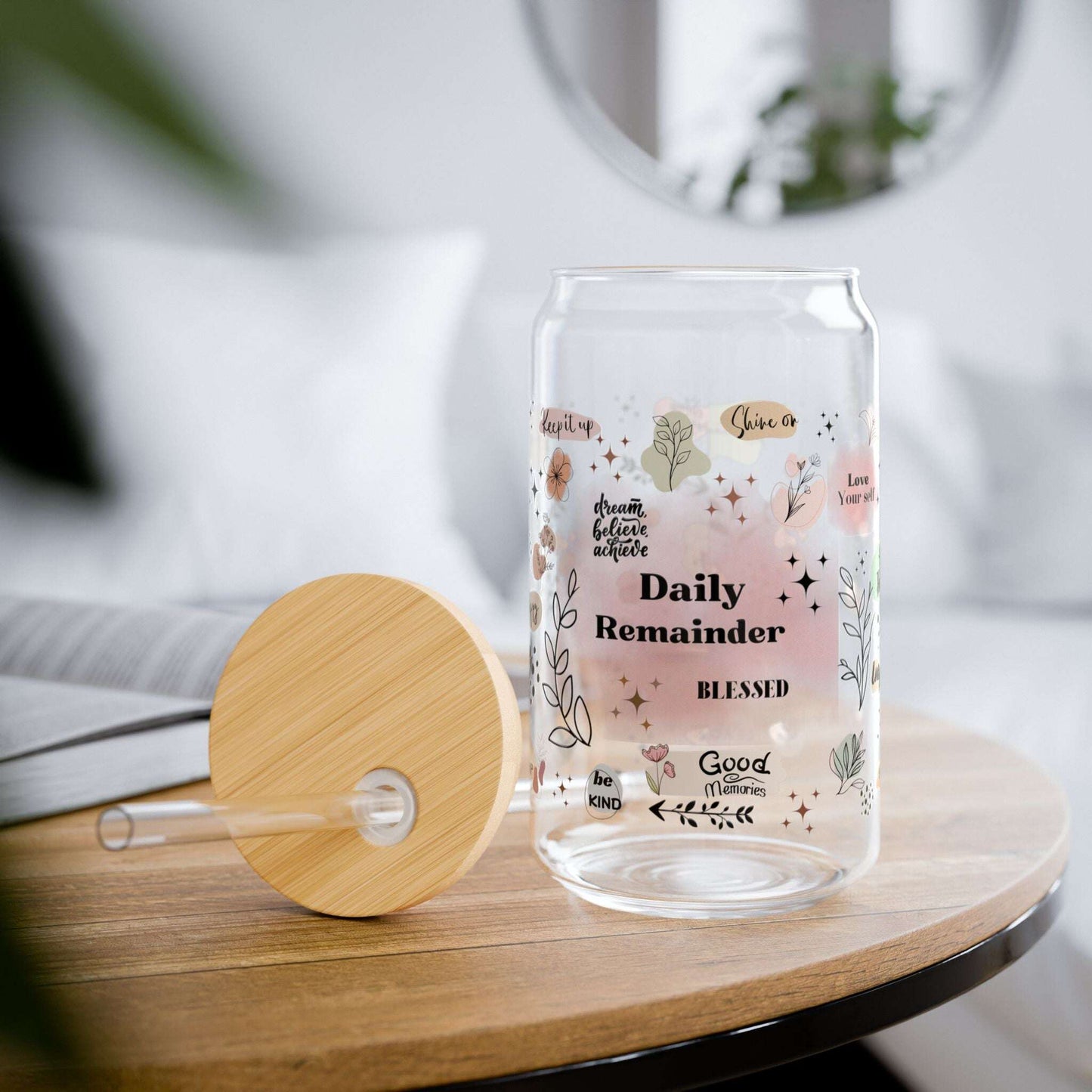Daily Reminder Tumbler Glass,Gift Ideas, Gift For Mom - MaribelaShop2