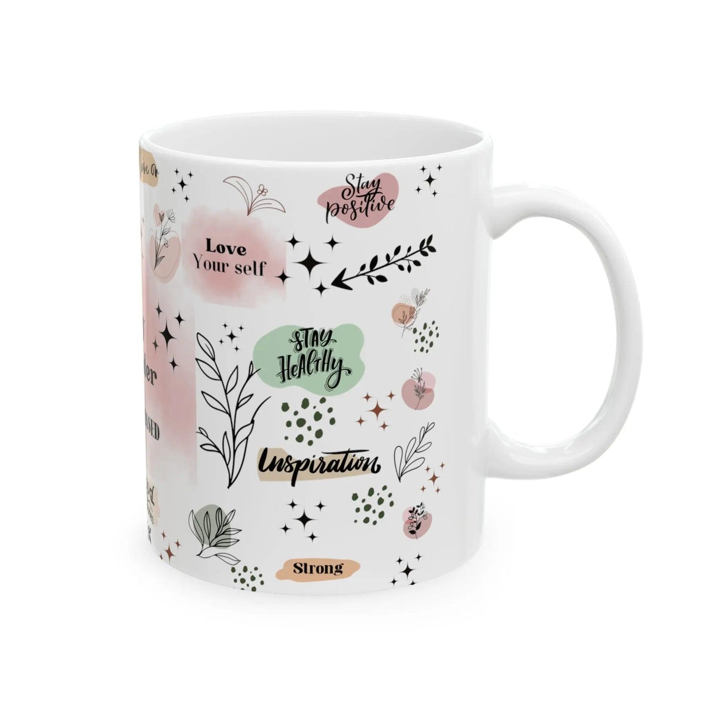 Daily Reminder Mug, Affirmation mug, Self Love Mug, Positive Vibes Mug,Inspirational Saying Ceramic Mug, 11oz - MaribelaShop2