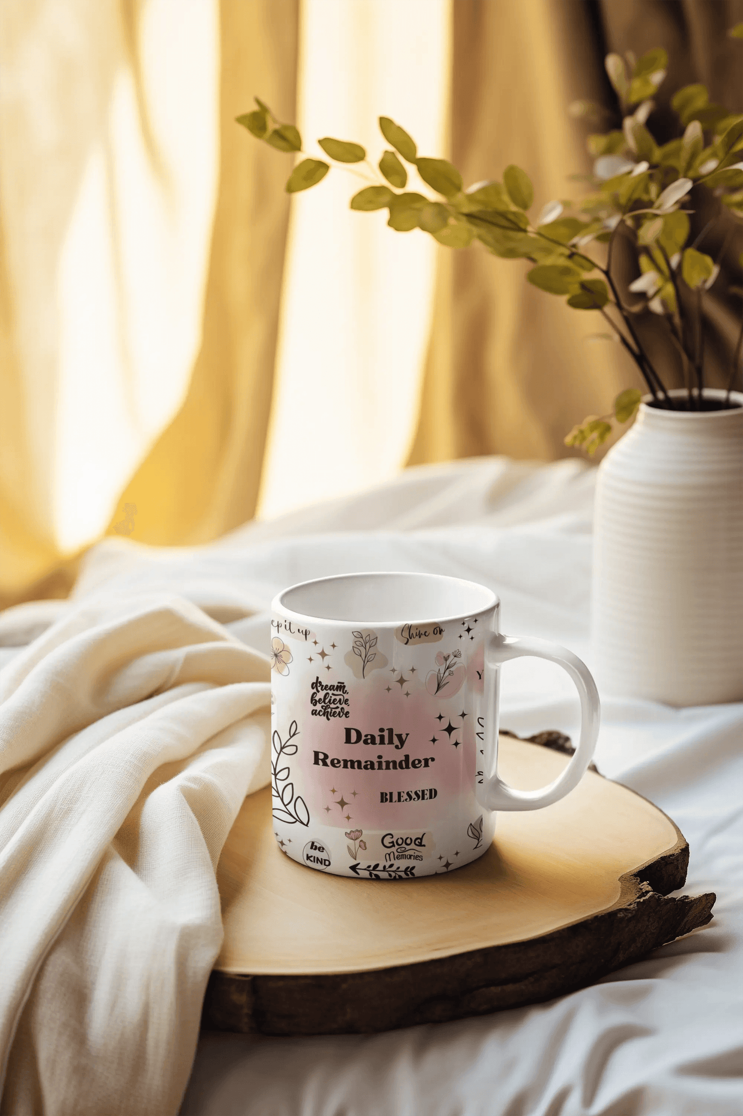 Daily Reminder Mug, Affirmation mug, Self Love Mug, Positive Vibes Mug,Inspirational Saying Ceramic Mug, 11oz - MaribelaShop2