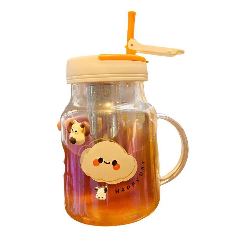 Drink ware Home Fashion Simple Glass With Handle - MaribelaShop2