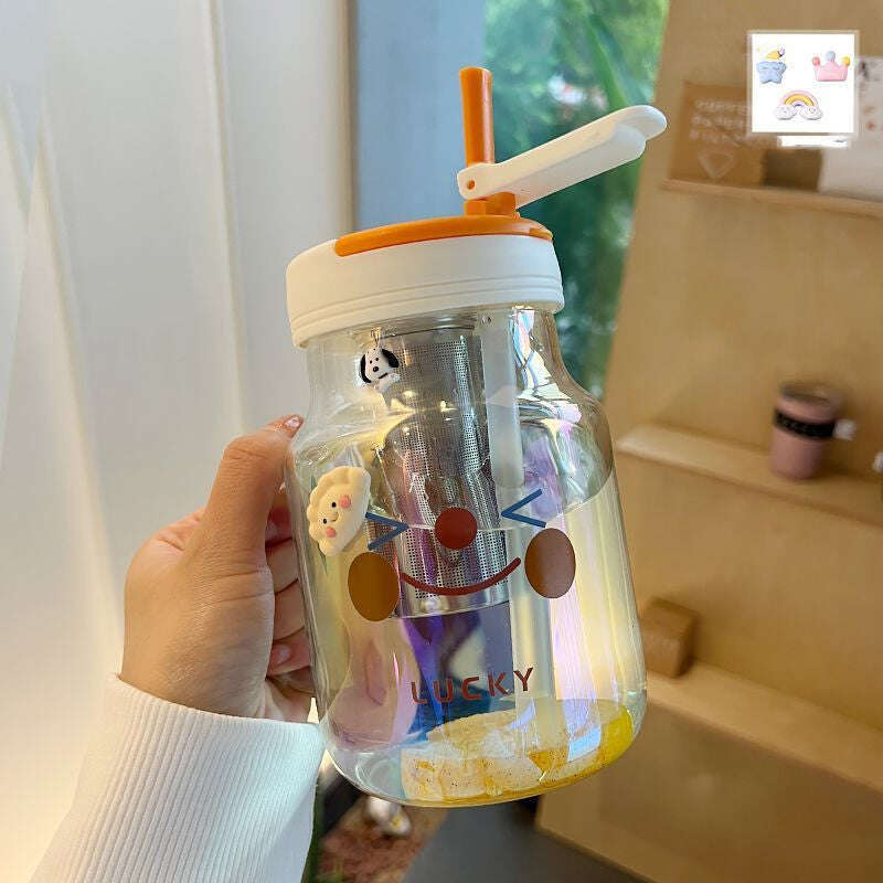Drink ware Home Fashion Simple Glass With Handle - MaribelaShop2