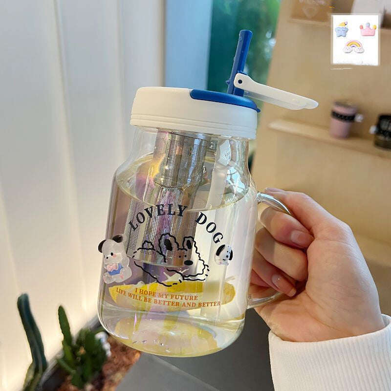 Drink ware Home Fashion Simple Glass With Handle - MaribelaShop2
