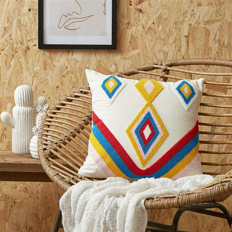 Embroidered Cushion Embroidered Pillow Cover - MaribelaShop2
