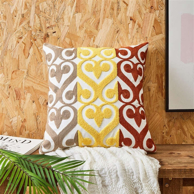 Embroidered Cushion Embroidered Pillow Cover - MaribelaShop2