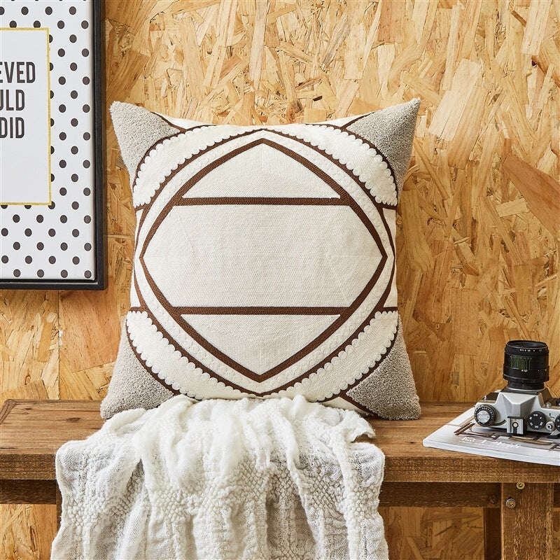Embroidered Cushion Embroidered Pillow Cover - MaribelaShop2