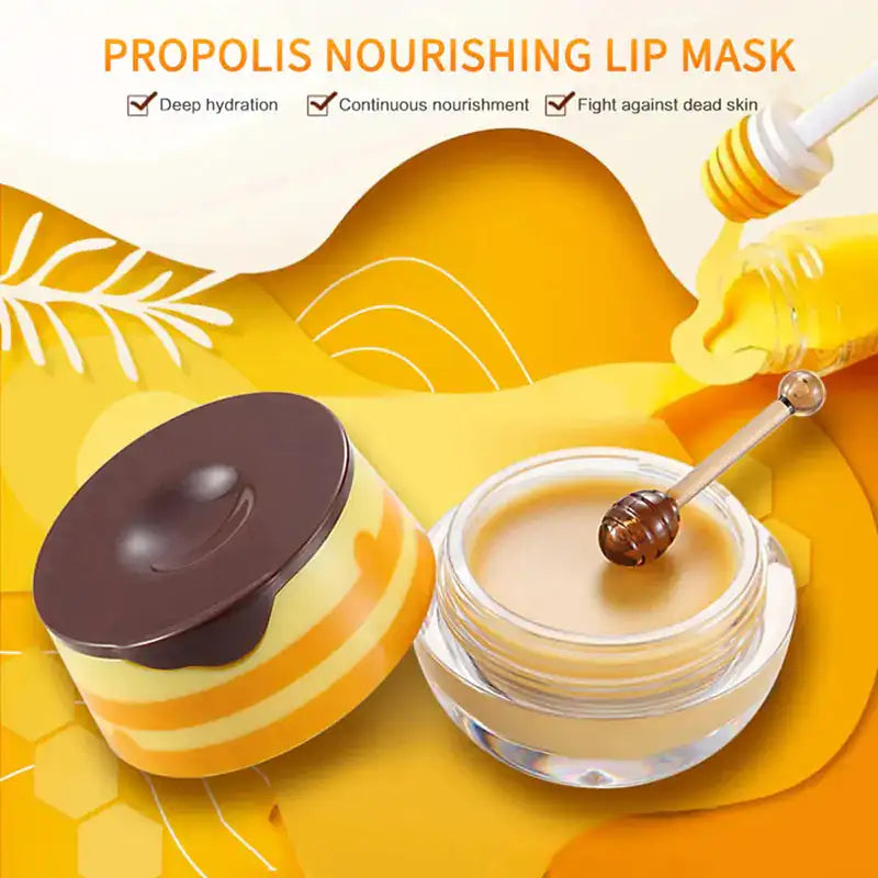 Honey Jar Lip Mask: Moisturizing Propolis Formula ( FREE SHIPPING) - MaribelaShop2