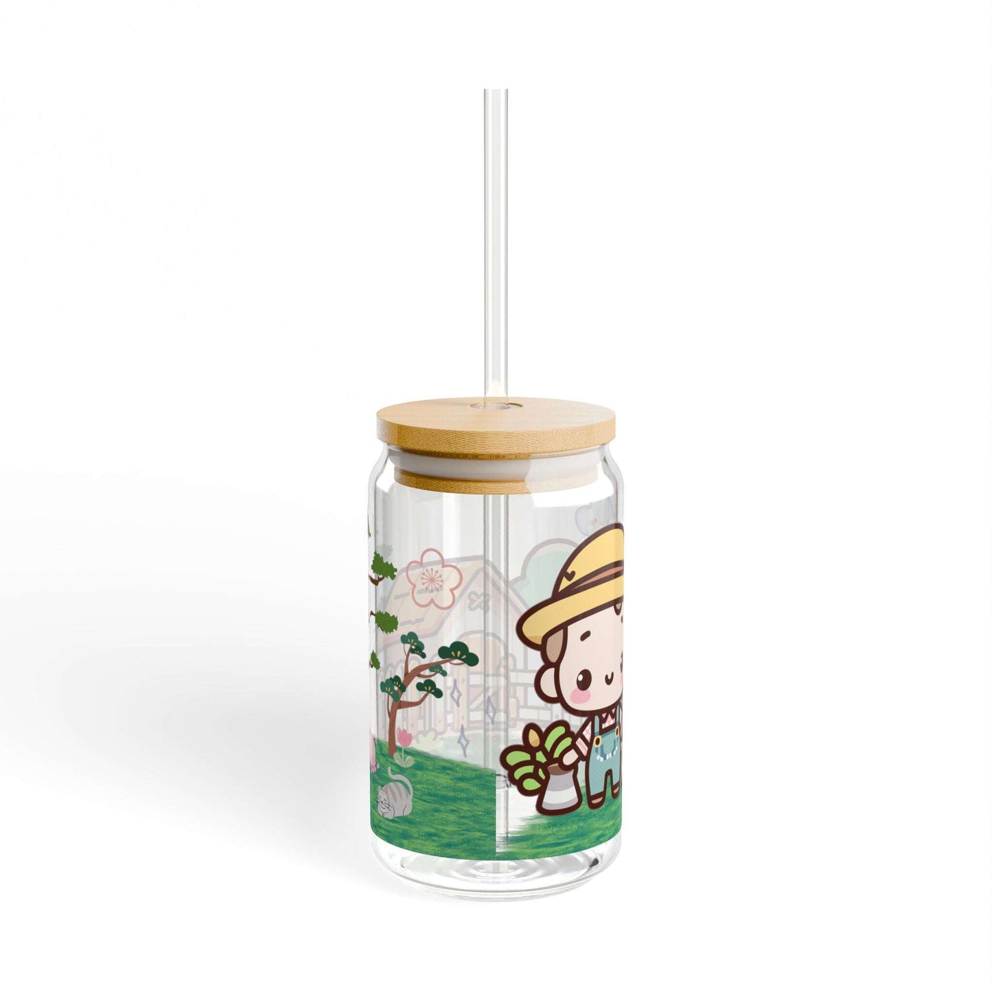 16oz ‘ Little Farmer, Glass Tumbler - MaribelaShop2