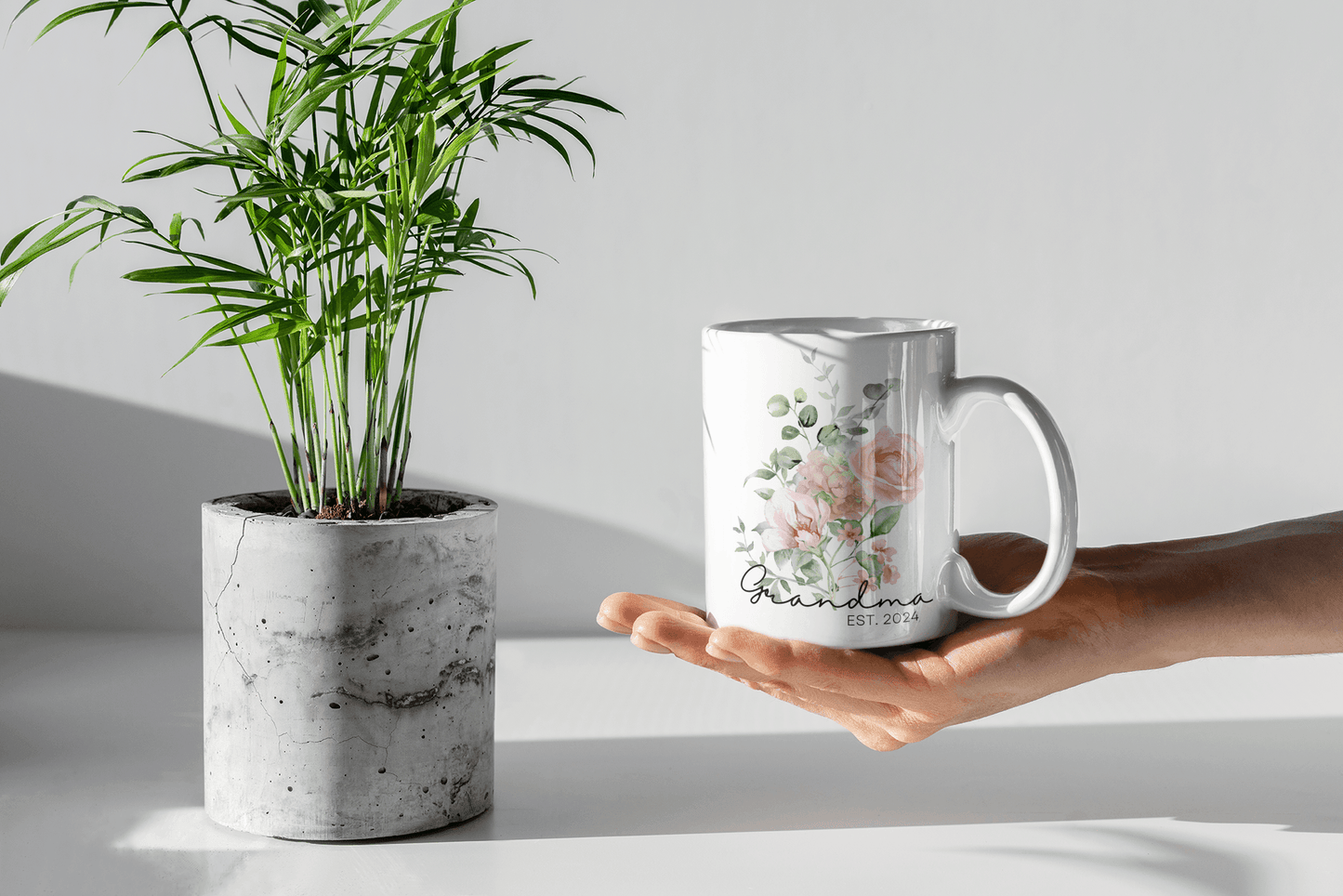 Personalized, Grandma Gift,Customs, Coffee mug,Floral Ceramic Mug 11oz(N) - MaribelaShop2