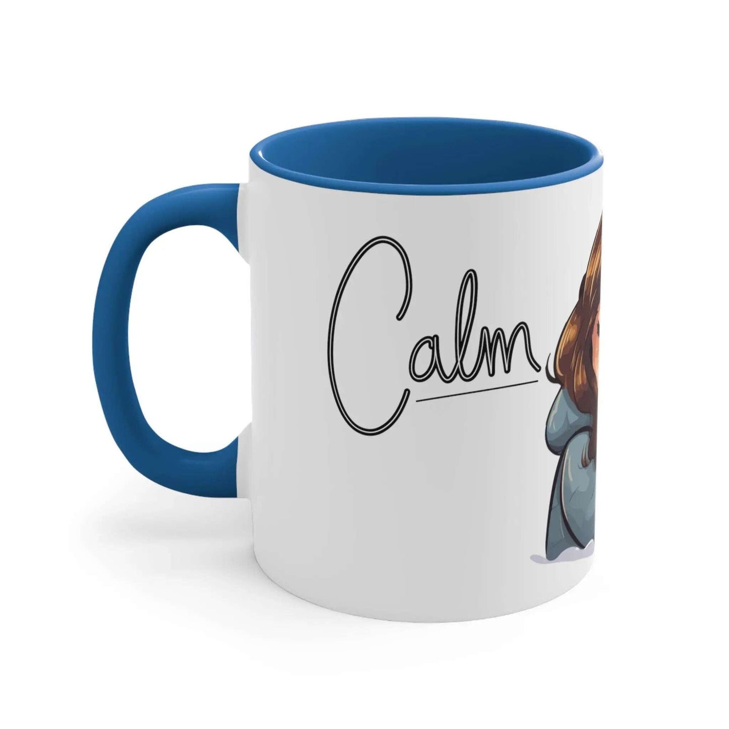 Personalized, Girl & Cat Decoration, Gift for mom, Coffee mug,Ceramic Mug 11 Oz(N) - MaribelaShop2