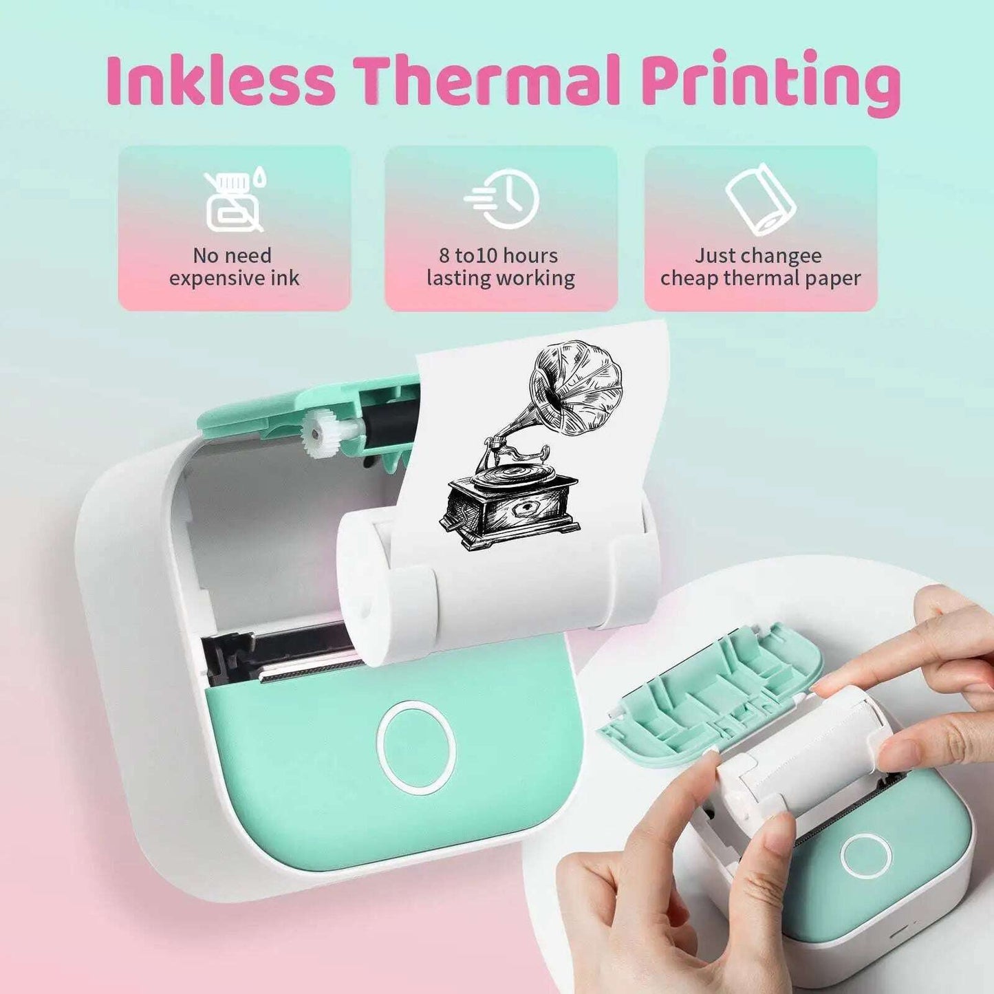 Portable Mini Thermal Label Printer - MaribelaShop2