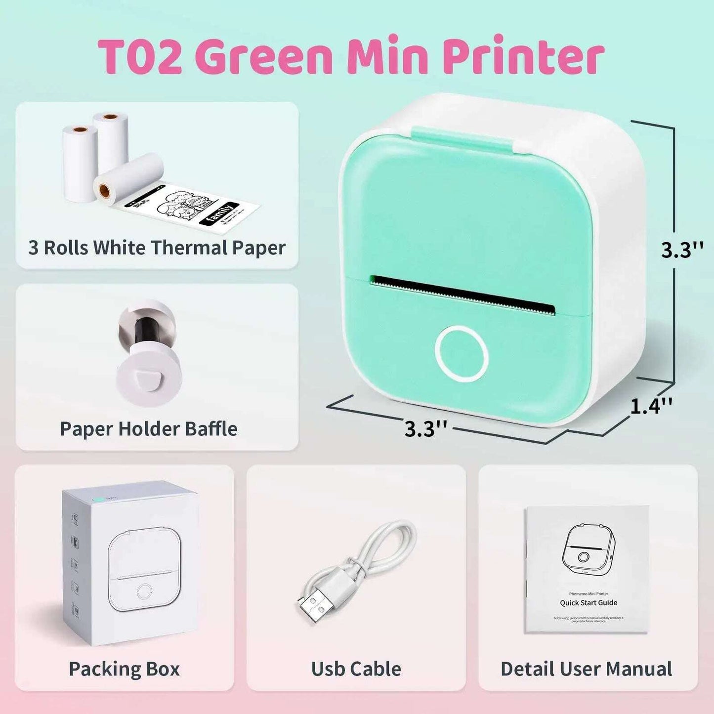 Portable Mini Thermal Label Printer - MaribelaShop2