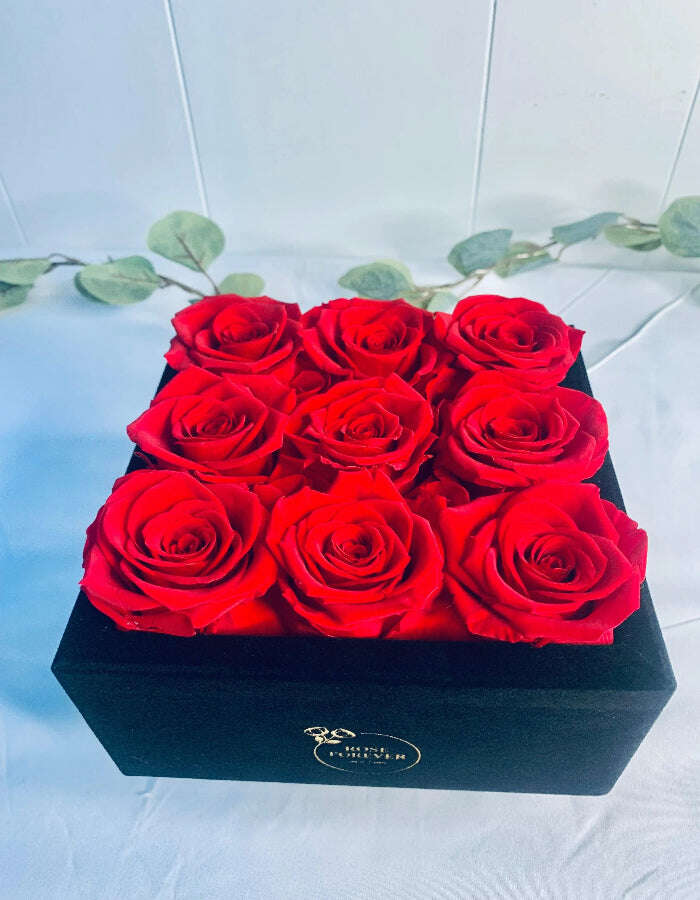 Rose Forever - Essential Black Velvet Red, Preserved Rose Gift. - MaribelaShop2