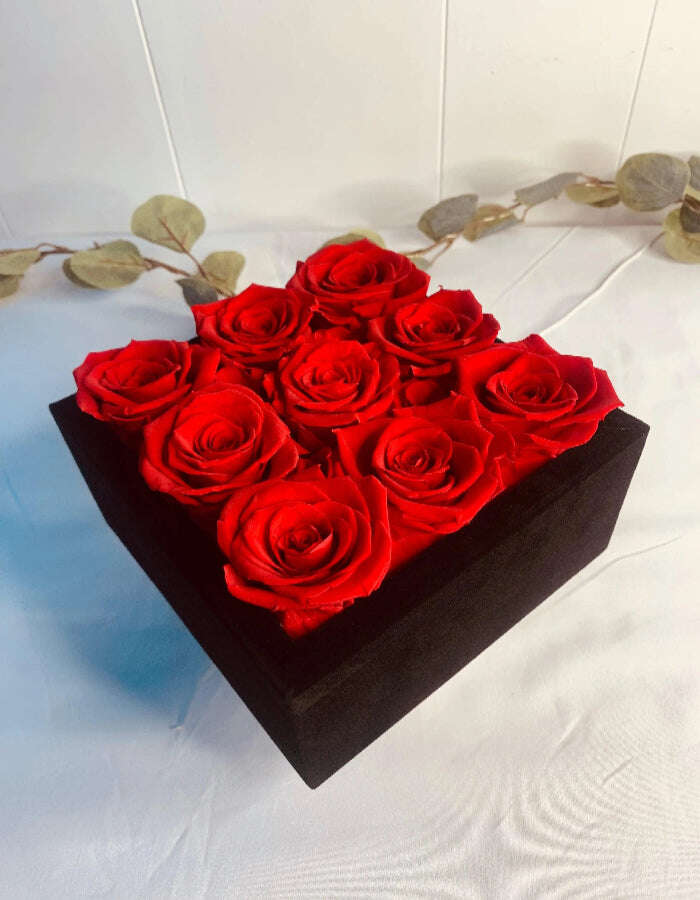 Rose Forever - Essential Black Velvet Red, Preserved Rose Gift. - MaribelaShop2